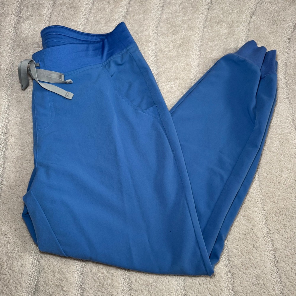 FIGS Zamora Jogger Scrub Pants Blue PO#3589 Womens M Nursing Medical Healthcare